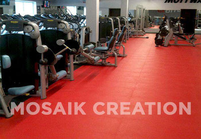 DALLE PVC "INDUSTRY" CUIR ROUGE - PROMO-SOLS