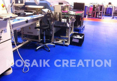 DALLE PVC "INDUSTRY" CUIR BLEU - PROMO-SOLS 