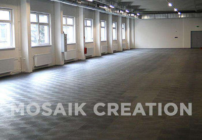 DALLE PVC "INDUSTRY" CUIR GRIS ÉCO-RECYCLÉ - PROMO-SOLS 