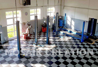 DALLE PVC "INDUSTRY" CUIR NOIR - PROMO-SOLS 