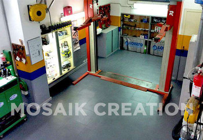 DALLE PVC "INDUSTRY" CUIR GRIS ÉCO-RECYCLÉ - PROMO-SOLS 